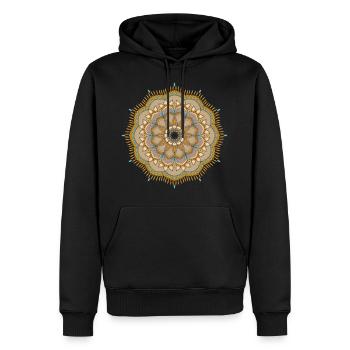Mandala Mandelbrot - Männer Premium Bio Hoodie - Schwarz - Vorne - Nico (187cm)