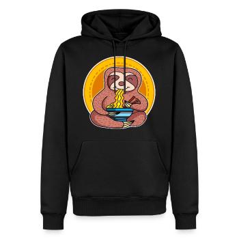 Ramen Life Motiv Faultier Motiv Shirt Ramen Noodle - Männer Premium Bio Hoodie - Schwarz - Vorne - Nico (187cm)