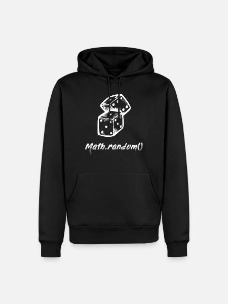 Math.random() #WHITE - Männer Premium Bio Hoodie - Schwarz