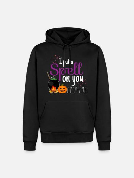 I Put A Spell On You - Halloween Zauberei Fluch - Männer Premium Bio Hoodie - Schwarz