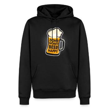 Beer Beer Toast Cadeau Alcool - Sweat à capuche Premium bio Homme - noir - Devant - Nico (187cm)