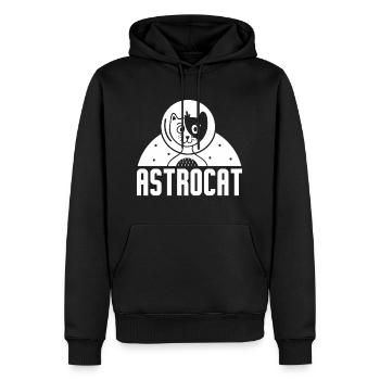 Chat Chaton Pet Astronaut Cadeau - Sweat à capuche Premium bio Homme - noir - Devant - Nico (187cm)
