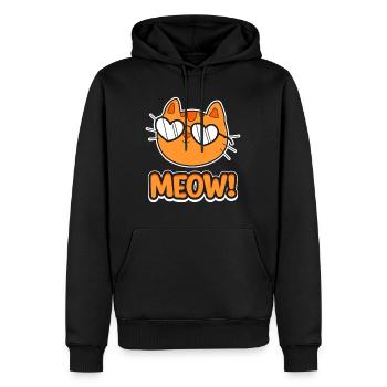 Cat Kitten Puss Kitten Pet Gift - Men’s Premium Organic Hoodie - black - Front - Nico (187cm)