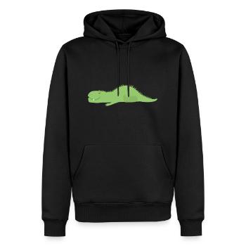 Schlafender Dinosaurier - Männer Premium Bio Hoodie - Schwarz - Vorne - Nico (187cm)