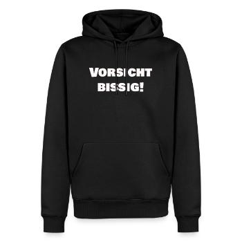 Méfiez-vous des cadeaux accrocheurs Dictons drôles - Sweat à capuche Premium bio Homme - noir - Devant - Nico (187cm)