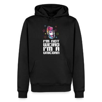 I am a unicorn - Men’s Premium Organic Hoodie - black - Front - Nico (187cm)