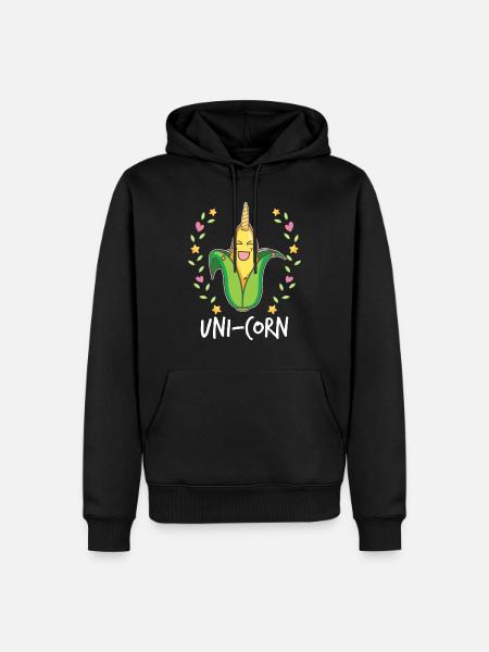Corn - Men’s Premium Organic Hoodie - black