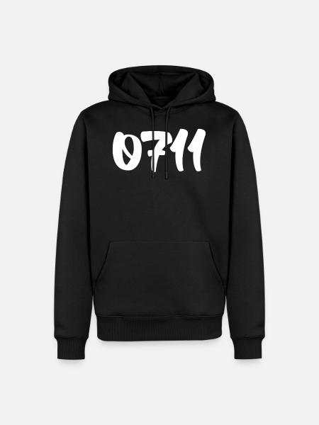0711 Stuttgart Shirt Geschenk Geschenkidee - Männer Premium Bio Hoodie - Schwarz