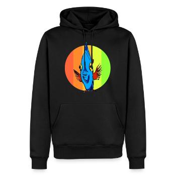 Fish nemo underwater zoo animals swim sea - Men’s Premium Organic Hoodie - black - Front - Nico (187cm)