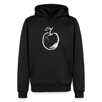 Apfel mit Stil (Weiß) - Männer Premium Bio Hoodie - Schwarz - Vorne - Nico (187cm)