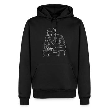Gamer de jeu vidéo Gambling Gambling Idée de cadeau Cool - Sweat à capuche Premium bio Homme - noir - Devant - Nico (187cm)