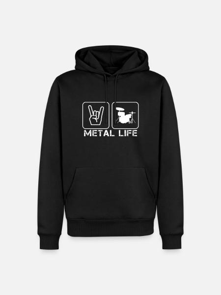 Heavy Metal - Sweat à capuche Premium bio Homme - noir