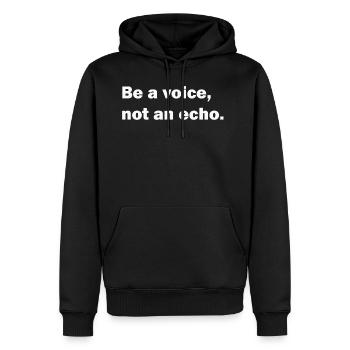 Un cadeau unique et unique Soyez différent - Sweat à capuche Premium bio Homme - noir - Devant - Nico (187cm)