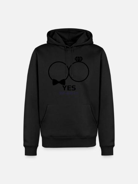 Wedding we did it - Men’s Premium Organic Hoodie - black
