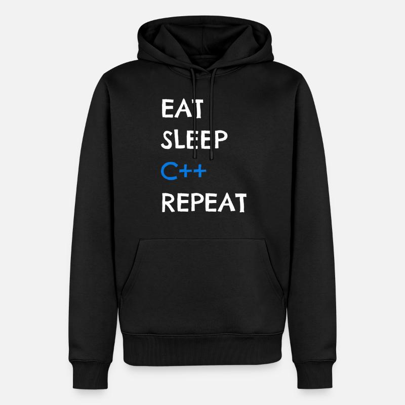 C++ - Sweat à capuche Premium bio Homme - noir