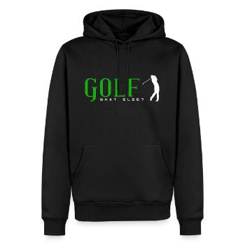 Golf was sonst? Golfer Golden Männer Frauen Kinder - Männer Premium Bio Hoodie - Schwarz - Vorne - Nico (187cm)