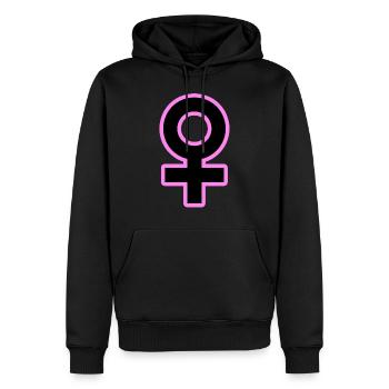 Weiblich Zeichen Venus Symbol - Männer Premium Bio Hoodie - Schwarz - Vorne - Nico (187cm)