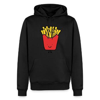 Best Friends, Best Friends, Partnershirt, Fries - Men’s Premium Organic Hoodie - black - Front - Nico (187cm)