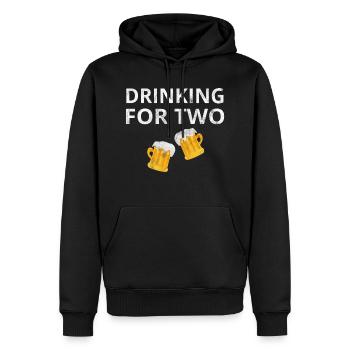 Party - Männer Premium Bio Hoodie - Schwarz - Vorne - Nico (187cm)
