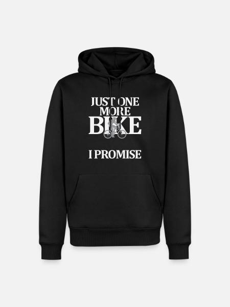 Just One More Bike I Promise - Männer Premium Bio Hoodie - Schwarz