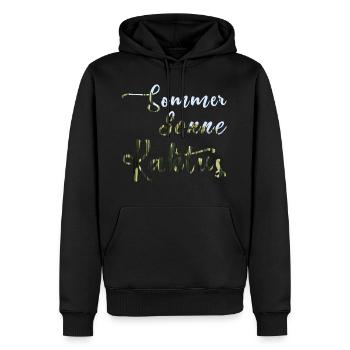 Sommer Sonne Kaktus - Männer Premium Bio Hoodie - Schwarz - Vorne - Nico (187cm)