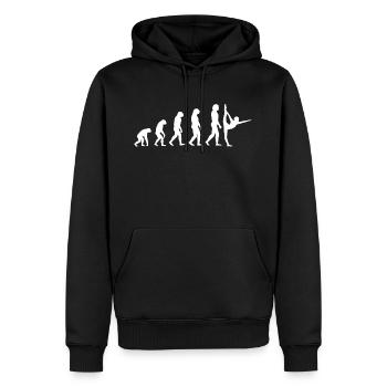 Ballett Evolution Tanzen Silhouette Shirt - Männer Premium Bio Hoodie - Schwarz - Vorne - Nico (187cm)