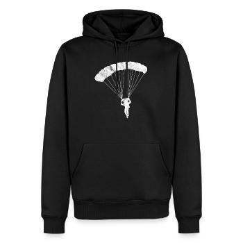 Skydive - Sweat à capuche Premium bio Homme - noir - Devant - Nico (187cm)