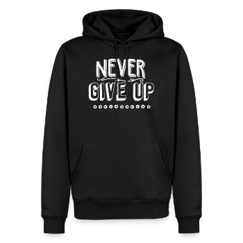Proverbes - Sweat à capuche Premium bio Homme - noir - Devant - Nico (187cm)