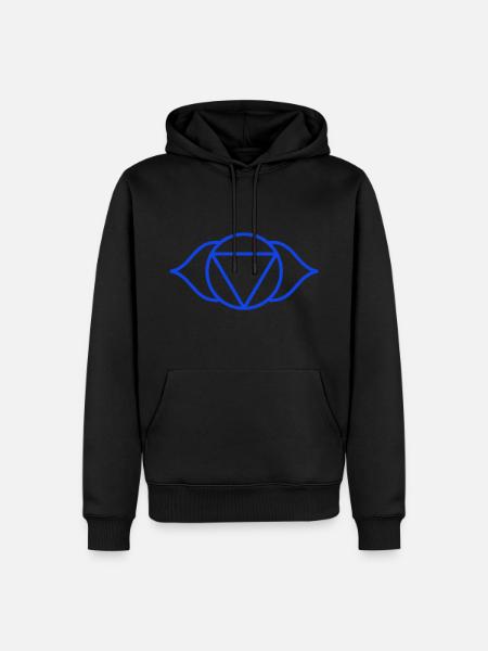 Stirnchakra - Männer Premium Bio Hoodie - Schwarz
