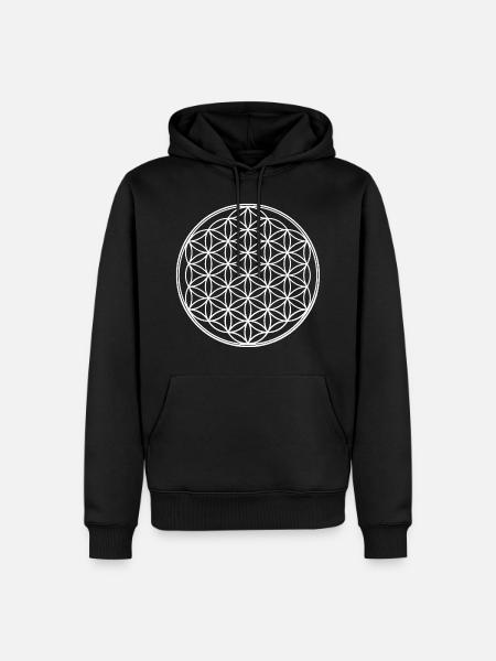 Fleur de vie - Sweat à capuche Premium bio Homme - noir