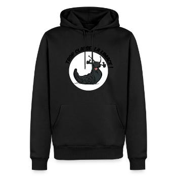 Zu stilvoll, Schnecke! - Männer Premium Bio Hoodie - Schwarz - Vorne - Nico (187cm)