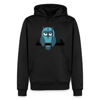 Hibou d'un genre différent, idée cadeau pour tout le monde - Sweat à capuche Premium bio Homme - noir - Devant - Nico (187cm)