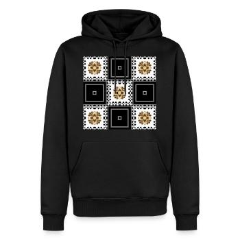 abstraction - Sweat à capuche Premium bio Homme - noir - Devant - Nico (187cm)