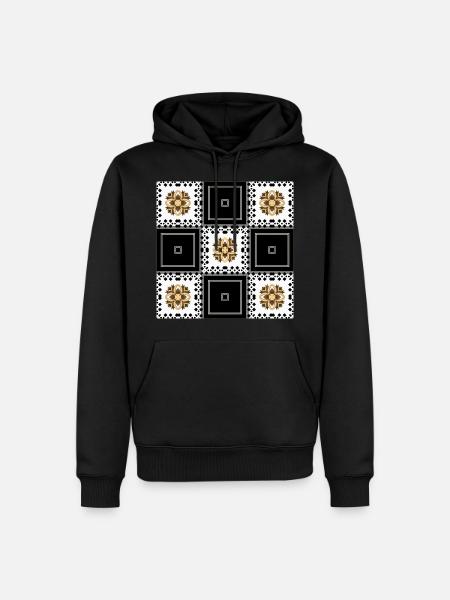abstraction - Sweat à capuche Premium bio Homme - noir
