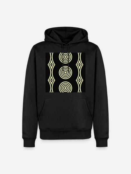 Abstraktion - Männer Premium Bio Hoodie - Schwarz