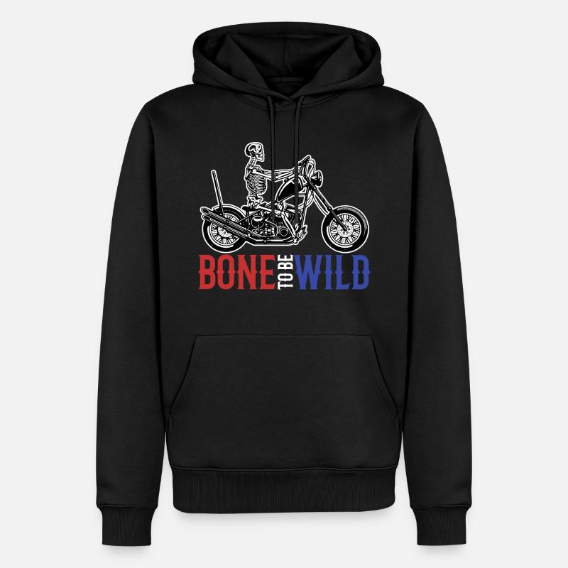 Skelett - Männer Premium Bio Hoodie - Schwarz