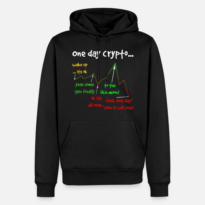 One day crypto - Männer Premium Bio Hoodie - Schwarz