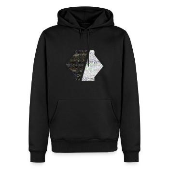 brackets - Männer Premium Bio Hoodie - Schwarz - Vorne - Nico (187cm)