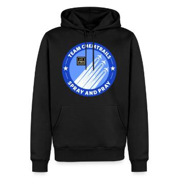 Team chemtrails avion-cadeau de pilote - Sweat à capuche Premium bio Homme - noir - Devant - Nico (187cm)
