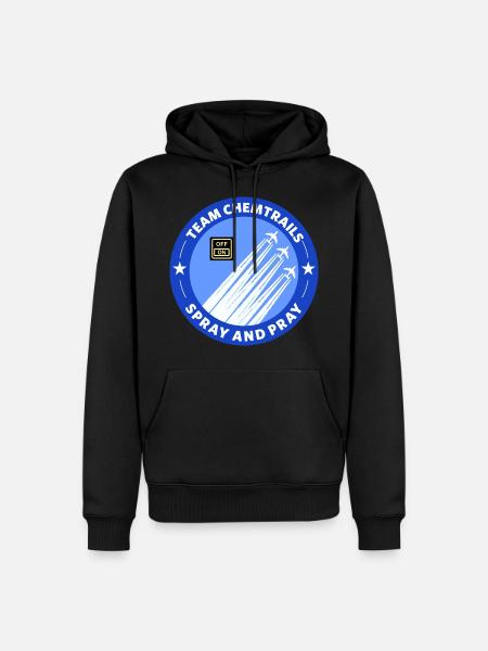 Team chemtrails pilot gavefly - Herre Premium økologisk hoodie - sort