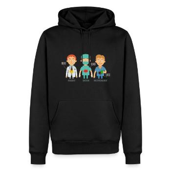 Anästhesist Urologe Chirurg Lustig Geschenkidee - Männer Premium Bio Hoodie - Schwarz - Vorne - Nico (187cm)