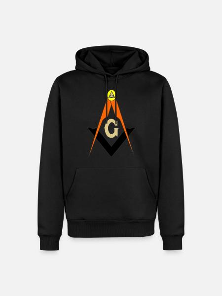 Freemason Compass - Men’s Premium Organic Hoodie - black