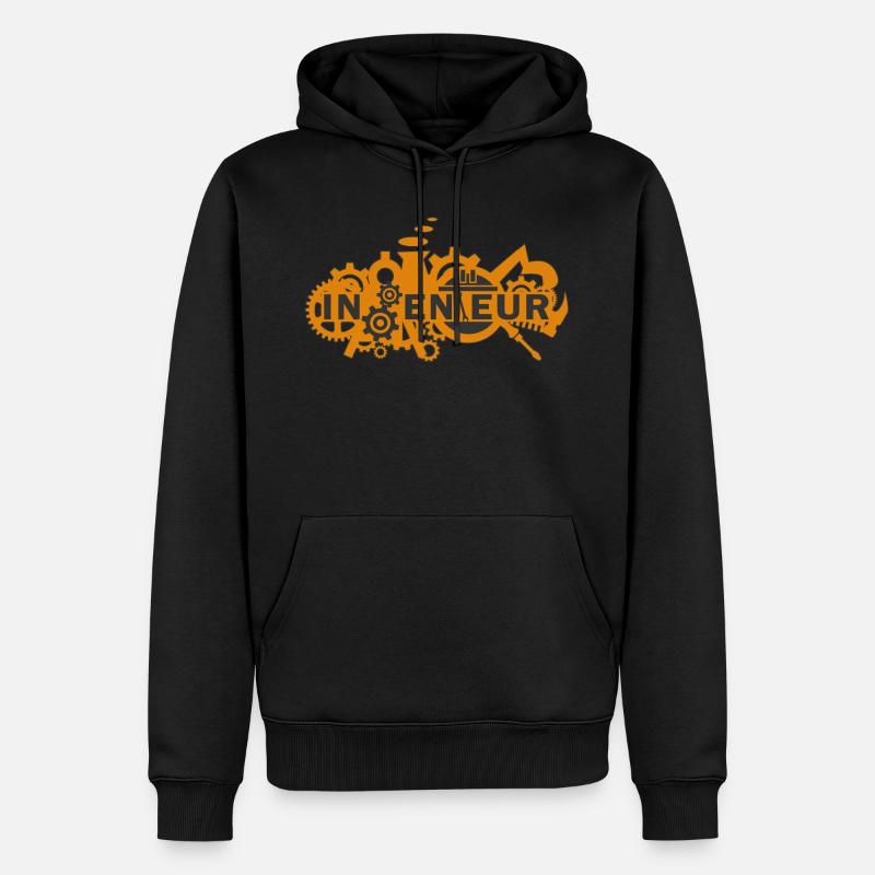 engineer - Men’s Premium Organic Hoodie - black