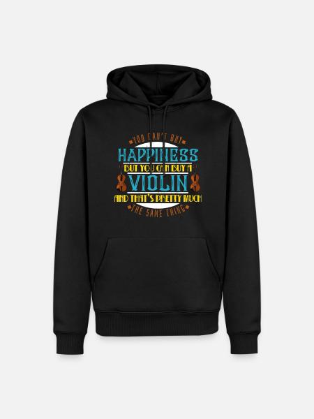 Sjov violin violin violin gave - Herre Premium økologisk hoodie - sort