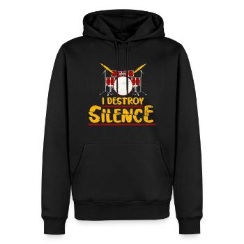 Lustig Schlagzeuger Trommler Drums Geschenk - Männer Premium Bio Hoodie - Schwarz - Vorne - Nico (187cm)