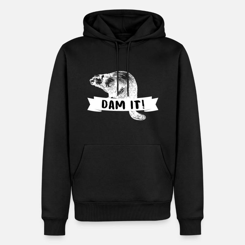 Biber - Männer Premium Bio Hoodie - Schwarz