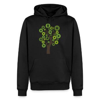 Baum Geschenk Natur modern Blätter Wald Hipster - Männer Premium Bio Hoodie - Schwarz - Vorne - Nico (187cm)