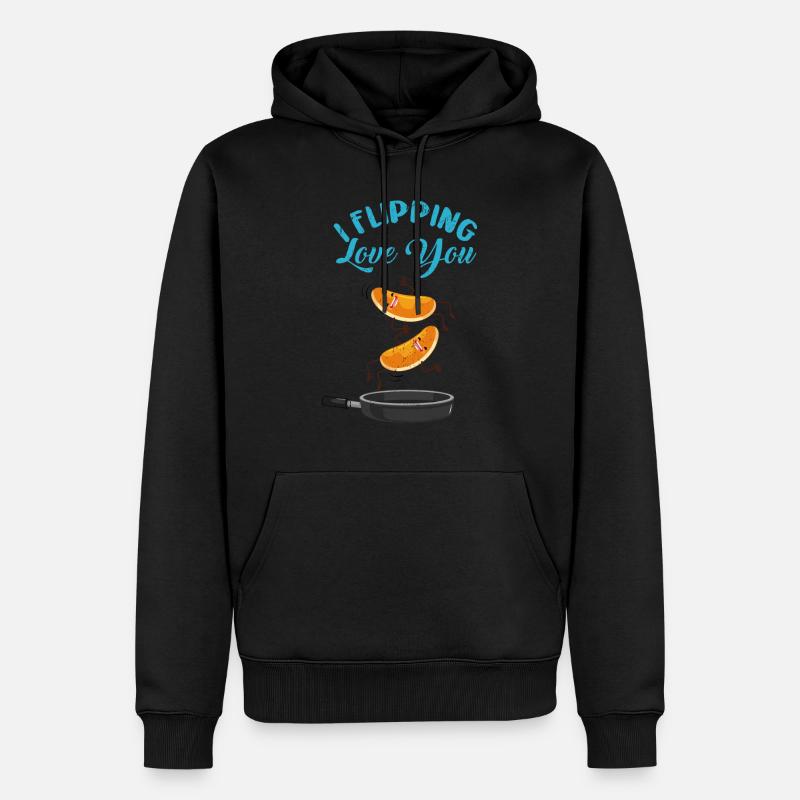 Pancake - Männer Premium Bio Hoodie - Schwarz