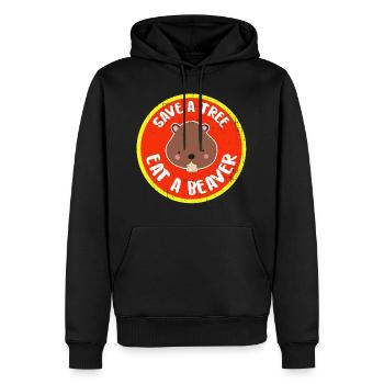 Bieber - Männer Premium Bio Hoodie - Schwarz - Vorne - Nico (187cm)