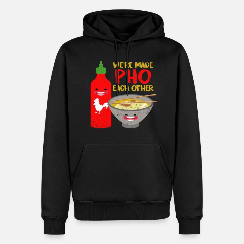 Pho Suppe - Männer Premium Bio Hoodie - Schwarz